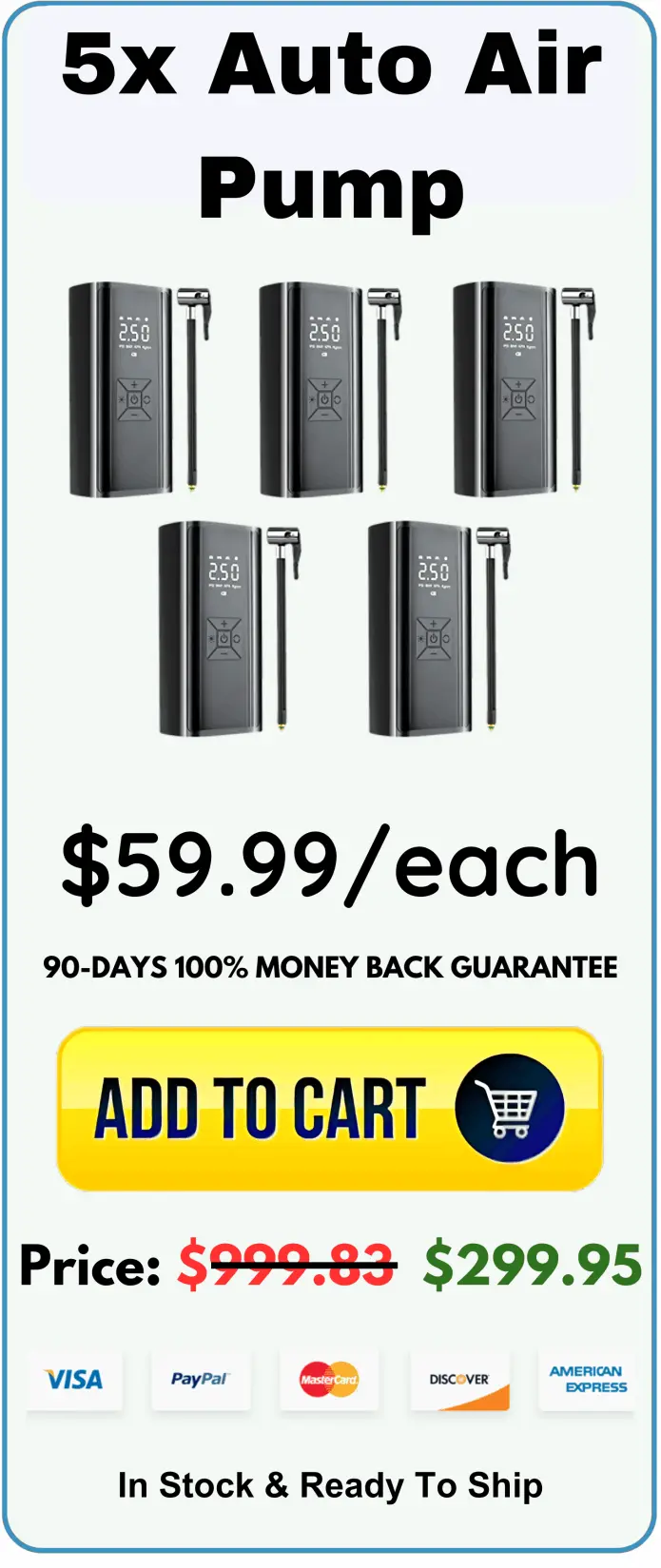 Auto Air Pump offer package price 